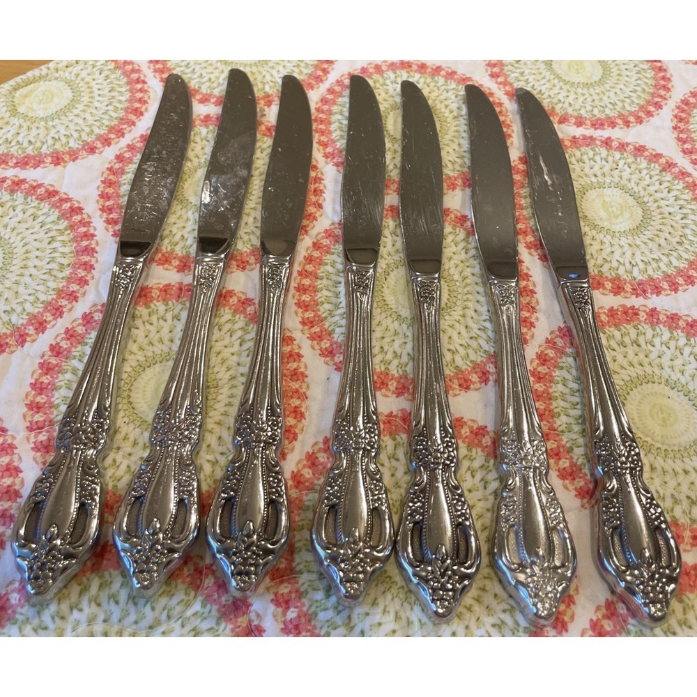 Oneida Raphael HH Distinction Deluxe Stainless Dinner Knives Knife Set Of 7